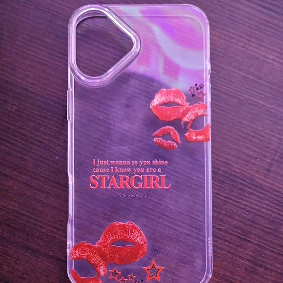 Stargirl Clear Phone Case with Red Accents - Picture 1 of 1